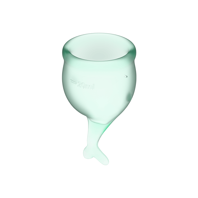 SATISFYER 'FEEL SECURE - MENSTRUAL CUP SET', 15 & 20 ML ZELENA
