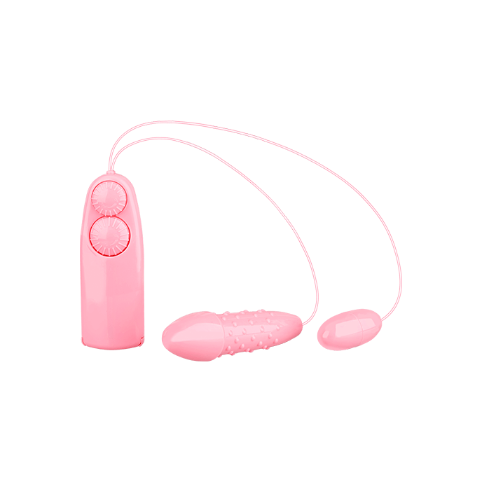 DUPLI VIBRATOR SA DALJINSKIM UPRAVLJANJEM, ROZE 14 CM