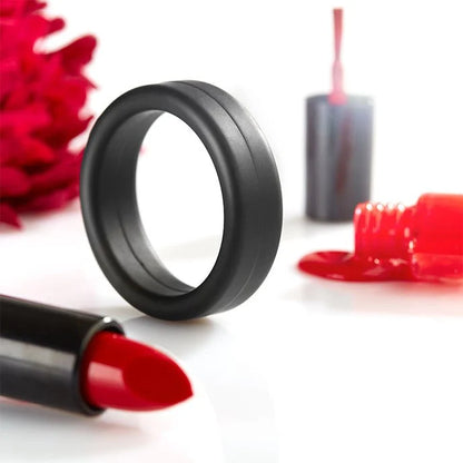 SILIKONSKI PENIS RING, 3.5 ‑ 5 CM CRNI