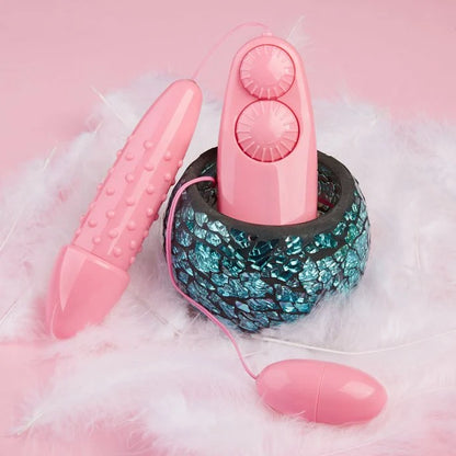 DUPLI VIBRATOR SA DALJINSKIM UPRAVLJANJEM, ROZE 14 CM
