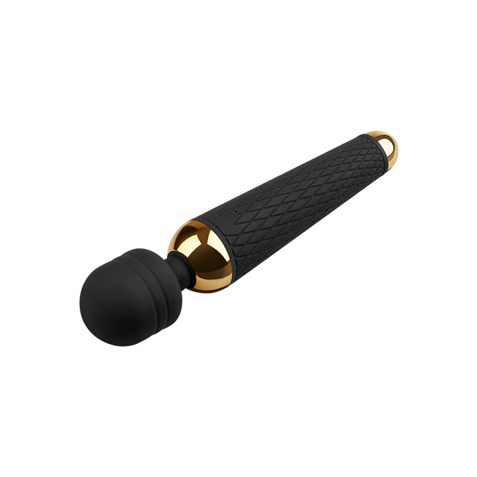 SILIKONSKI MASAŽER, 19.5 CM CRNI