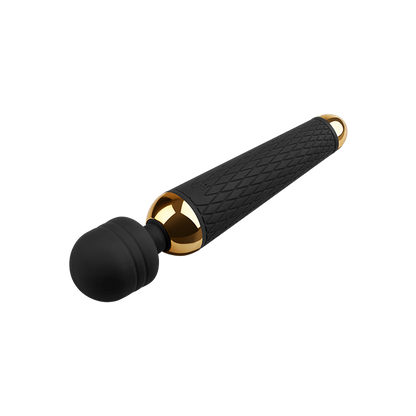 SILIKONSKI MASAŽER, 19.5 CM CRNI