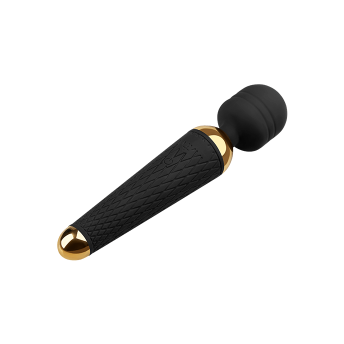 SILIKONSKI MASAŽER, 19.5 CM CRNI