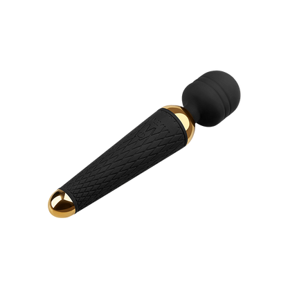 SILIKONSKI MASAŽER, 19.5 CM CRNI