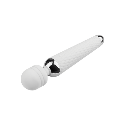 SILIKONSKI MASAŽER, 19.5 CM BELI